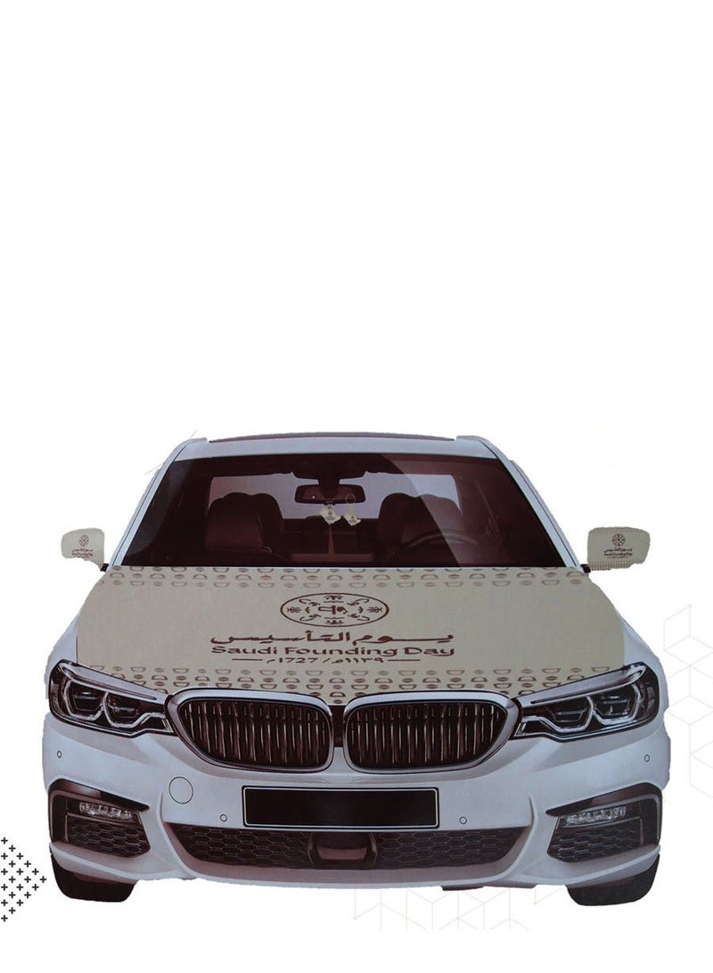 سي او أرماء طقم 3 قطع زينة سيارات للاحتفال بيوم التاسيس السعودي مع تعليقة ومدالية - Image 2